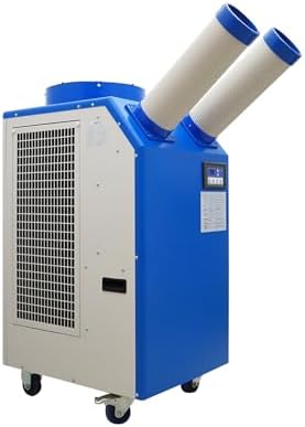 220V Industrial Air Conditioner Outdoor Air Conditioning Fan Equipment Double Tube 780m³/h Blue