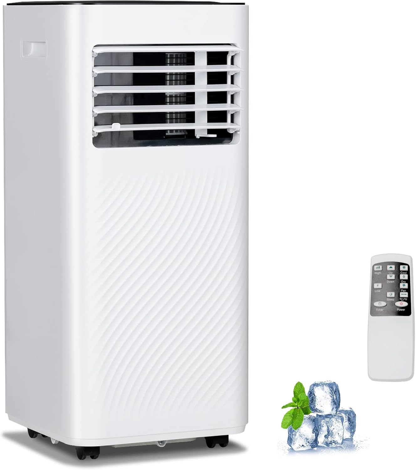 ARLIME Portable 8,000 BTU Air Conditioner, 3 in 1 AC Unit, Fan & Dehumidifier for Rooms up to 350 Sq FT, Quiet AC w/Sleep Mode, 26H Timer, LED Display, Remote Control & Window Kit