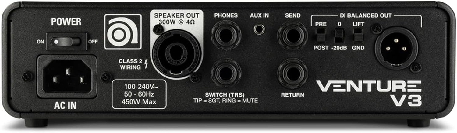 Ampeg Venture V3 Bass Guitar Head, 300 Watts
