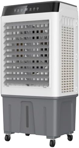 Swamp Cooler, Portable Evaporative Cooler Portable Air Conditioner with 4 Ice Pack, 90°Oscillation, for Garage, Yard, Commercial Use