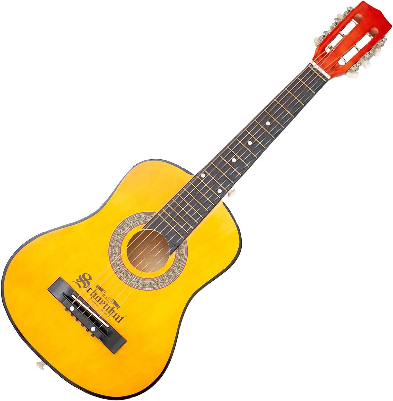 Schoenhut Acoustic Guitar - 30'' Beginner Guitar - Acoustic Guitars Set with Strings, Pick and Carrying Case - Learn to Play 6 String Guitar - Beginner Acoustic Guitar for Kids