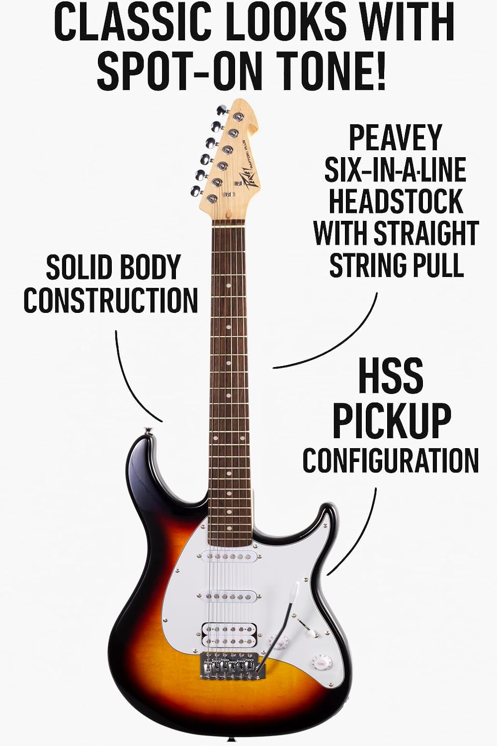 Peavey Raptor Plus Sunburst Electric Guitar