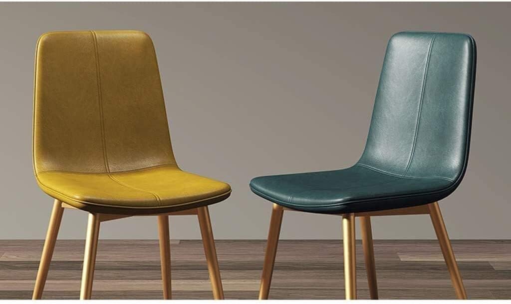 Modern Kitchen Dining Room Chairs Kitchen Chairs Set of 6 Modern Dining Chairs Lounge Barstool with Metal Legs PU Leather Seat and Backrests for Living Room Bedroom Office Lounge