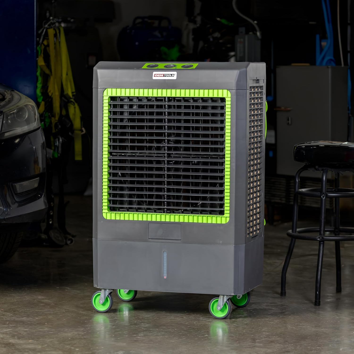 OEMTOOLS 23969 Swamp Cooler Air Conditioner Portable, 3-Speed Fan, Cools 1600 sq ft, 5300 CFM Mobile Swamp Cooler