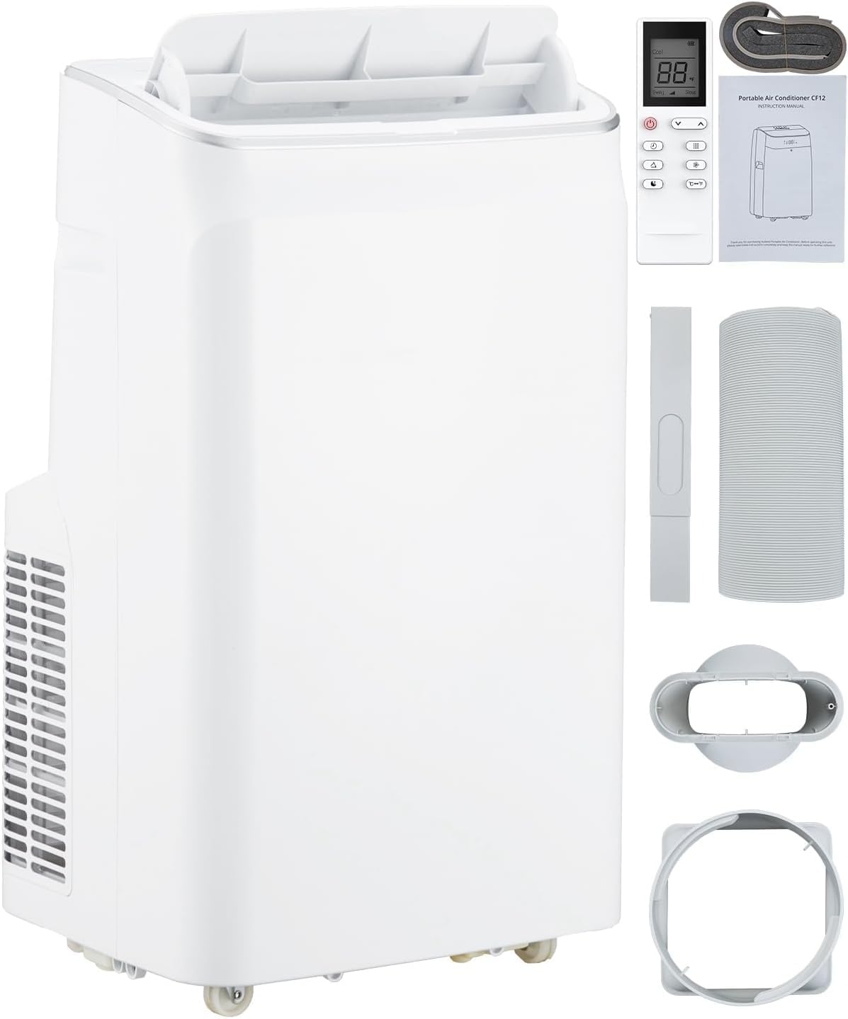 Portable Air Conditioner, 14000 BTU Air Conditioner Cool Up to 750 Sq.Ft, 3-in-1 AC Unit, Dehumidifier, Fan, Window Installation Kit & Remote Control,LED Display,24Hrs Timer for Home, Office