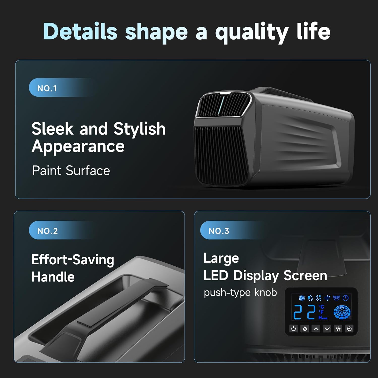 5400 BTU Portable Tent Air Conditioner For Camping,No Drill Installation, Cooling and Dehumidifier for Small Room, RV, Outdoor Picnic, Car Parking Cooling, Pet,Handheld Mobile AC Unit