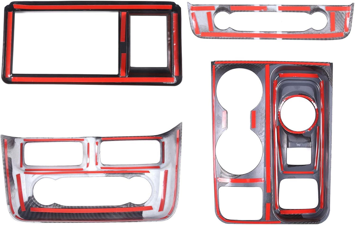 Aunginsy Compatible with Ford Maverick 2022-2024 Car Center Console Decoration Kit Include Central Navigation Adjust Button Panel Cover Gear Shift Box Panel Cover Air Outlet Vent Frame ABS Accessories