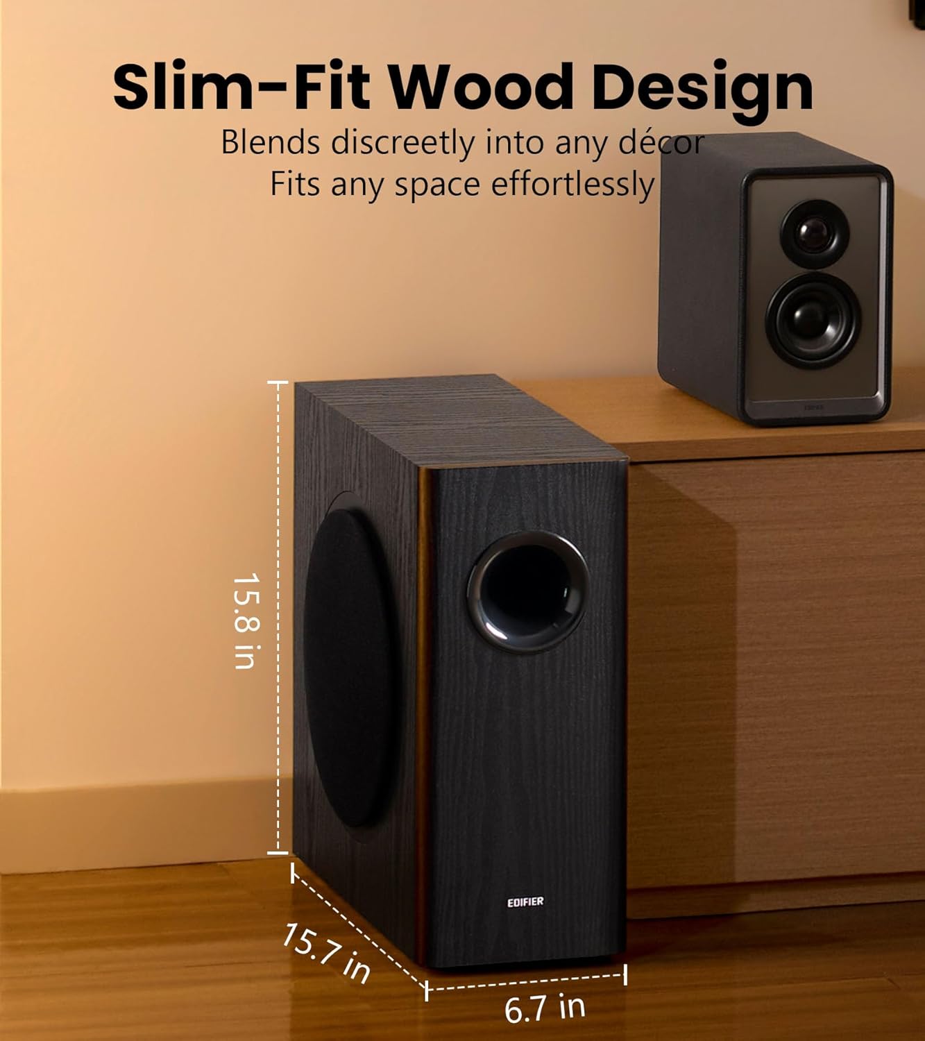 Edifier T5s Powered Active Subwoofer with 70W RMS, 8