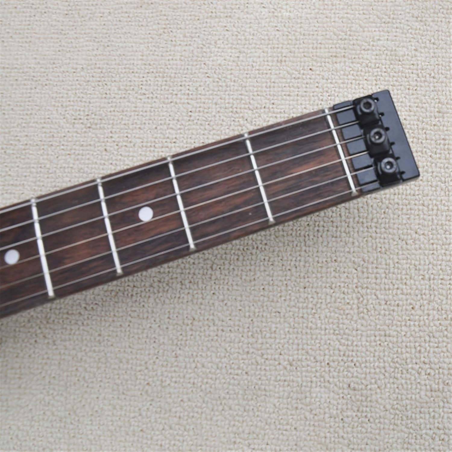 39 Inches Black Headless Electric Guitar with Basswood Body Rosewood Fretboard 24 Frets Professional Headless Guitar