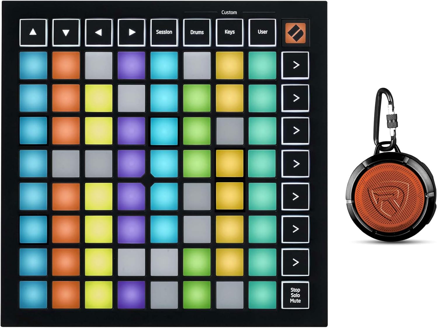 Audiosavings Bundle: (1) Novation Launchpad Mini MK3 Ableton Live MIDI USB 64 RGB Pad Controller Bundle with (1) Rockville RPB1 10 Watt Waterproof Portable Bluetooth Speaker+NFC Loud! (2 Items)