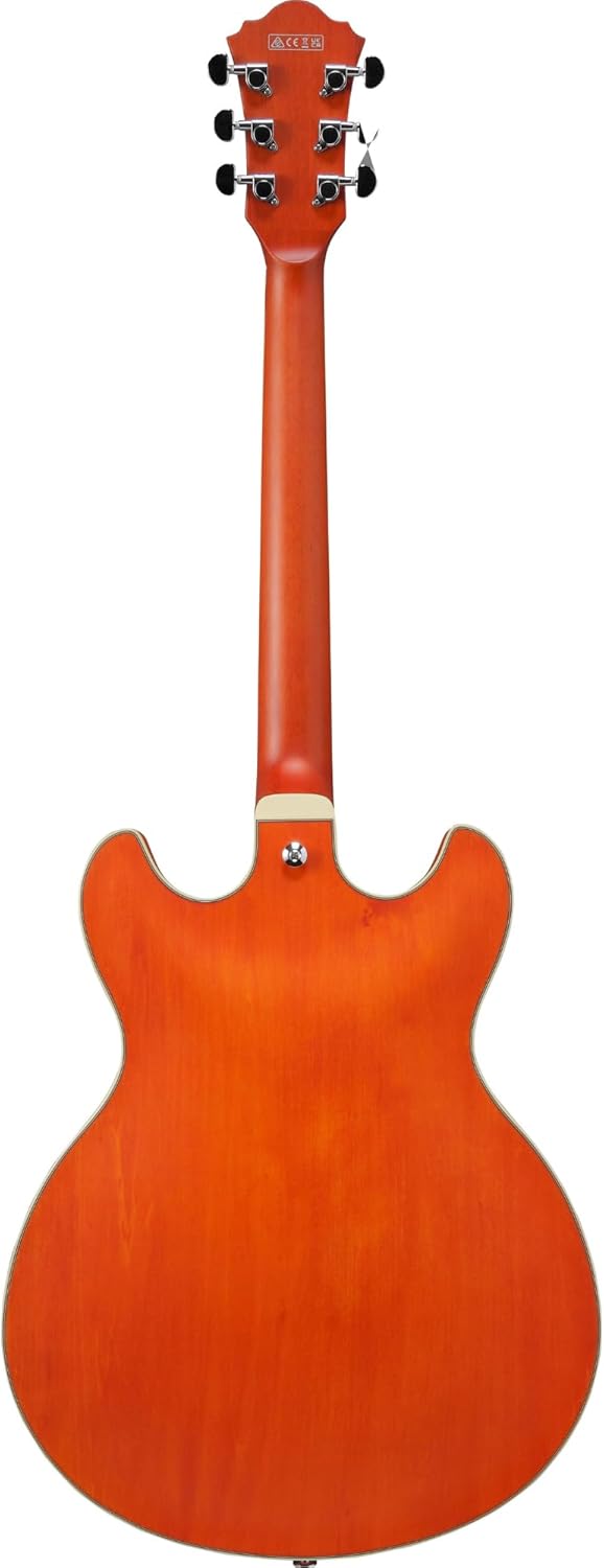 Ibanez AS73 Artcore 6-String Right-Handed Electric Guitar with Linden Body, Nyatoh Neck, and Rosewood Fretboard (Transparent Tangerine Flat)
