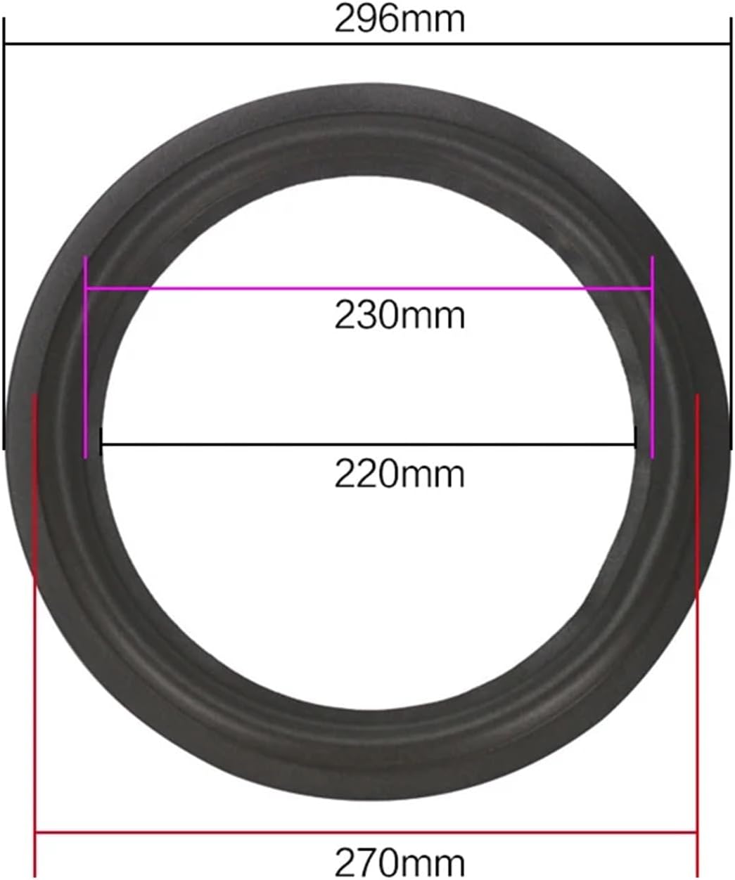 2PCS 12 INCH Subwoofer Bass Speaker Repair Speaker Foam Surround Side KTV Accessories Sponge Side Edge Ring Circle