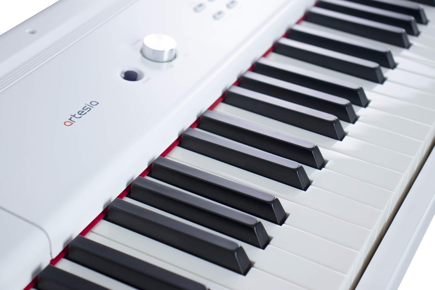 Artesia PA-88H 88-Key Weighted Hammer Action Digital Piano with 16 Dynamic Voices + Power Supply + Sustain Pedal (White)