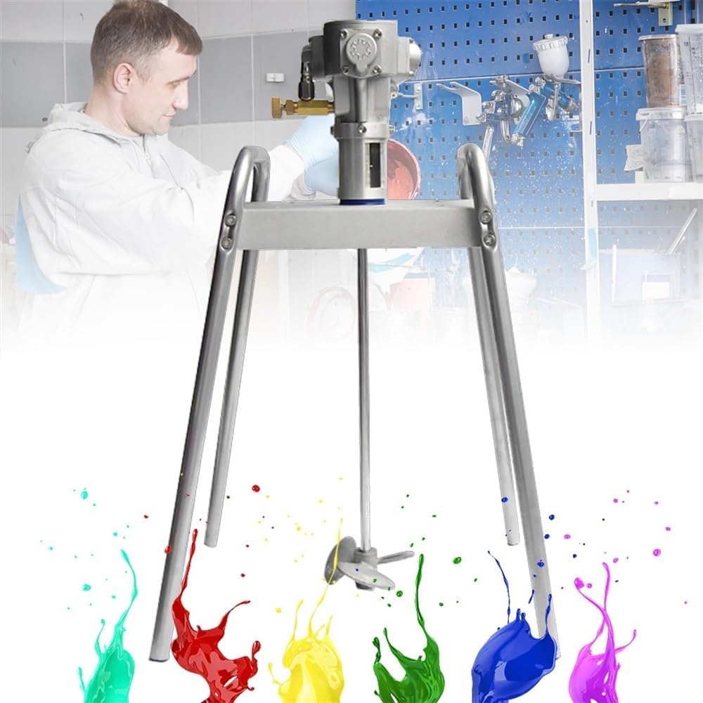 Automatic Pneumatic Paint Mixer Machine, 5 Gallon 60L Lifting Platform Paint Coating Mixer, with Wheel Mixer for Paint Coating Materials