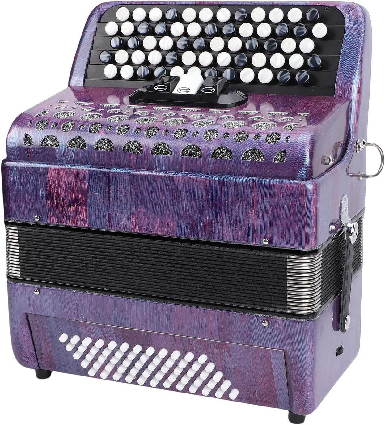 LiebeWH Accordion 62 Keys 60 Bass Buttons Chromatic Scale F B E Tuning for Beginner Professional Player Various Music Styles