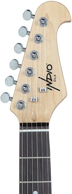 Monoprice Indio Series, 6-String Offset DLX Plus Alder Electric Guitar - Right Handed, With Gig Bag, Alder Body, Natural, OS40
