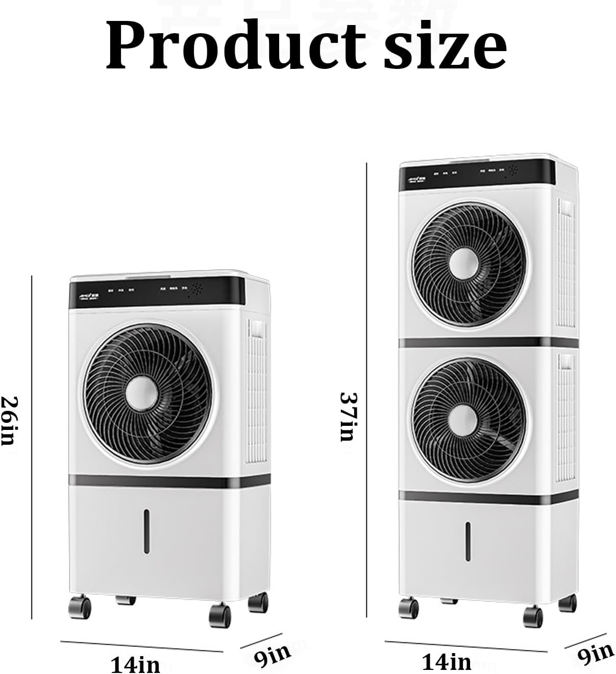 Evaporative Air Cooler,14L Large Water Tank,Three Speed Regulation Portable Air Conditioner,1-12 Hour Timer Function,for Bedrooms, Restaurants, Hotels, Gyms,(Color:Single layer remote control version)