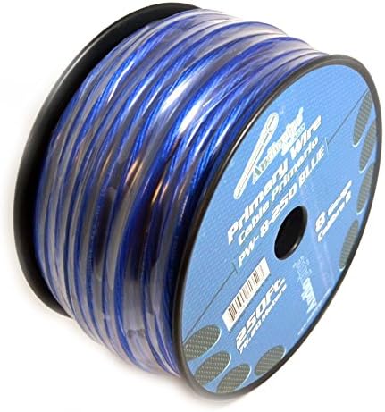 8 GA Blue Power Wire Primary Ground 250FT Copper Mix Cable CAR Audio Amplifier