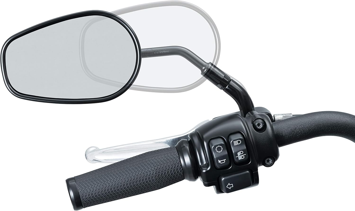 Kuryakyn 1216 Motorcycle Handlebar Accessory: Rear View Side Mirror Stem Extenders for Harley-Davidson Motorcycles with Stock Round Stems, Gloss Black, 1 Pair