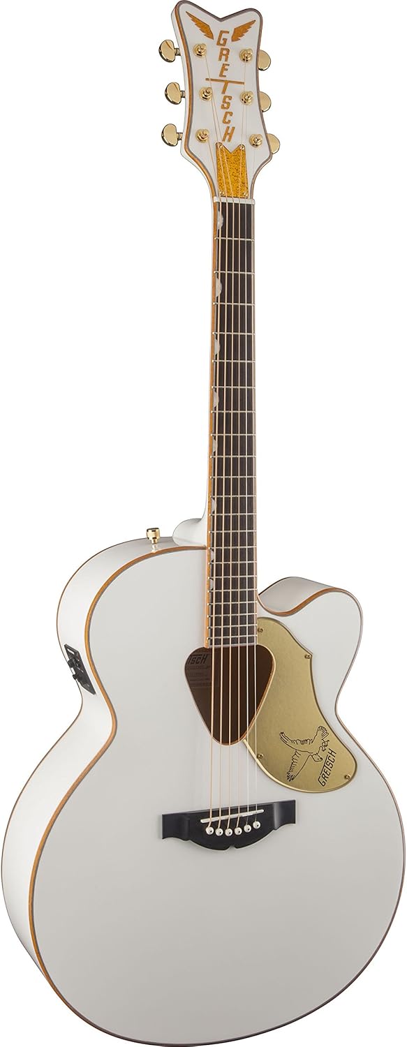 Gretsch G5022CWFE Rancher Falcon Jumbo Cutaway Acoustic-Electric Guitar - White