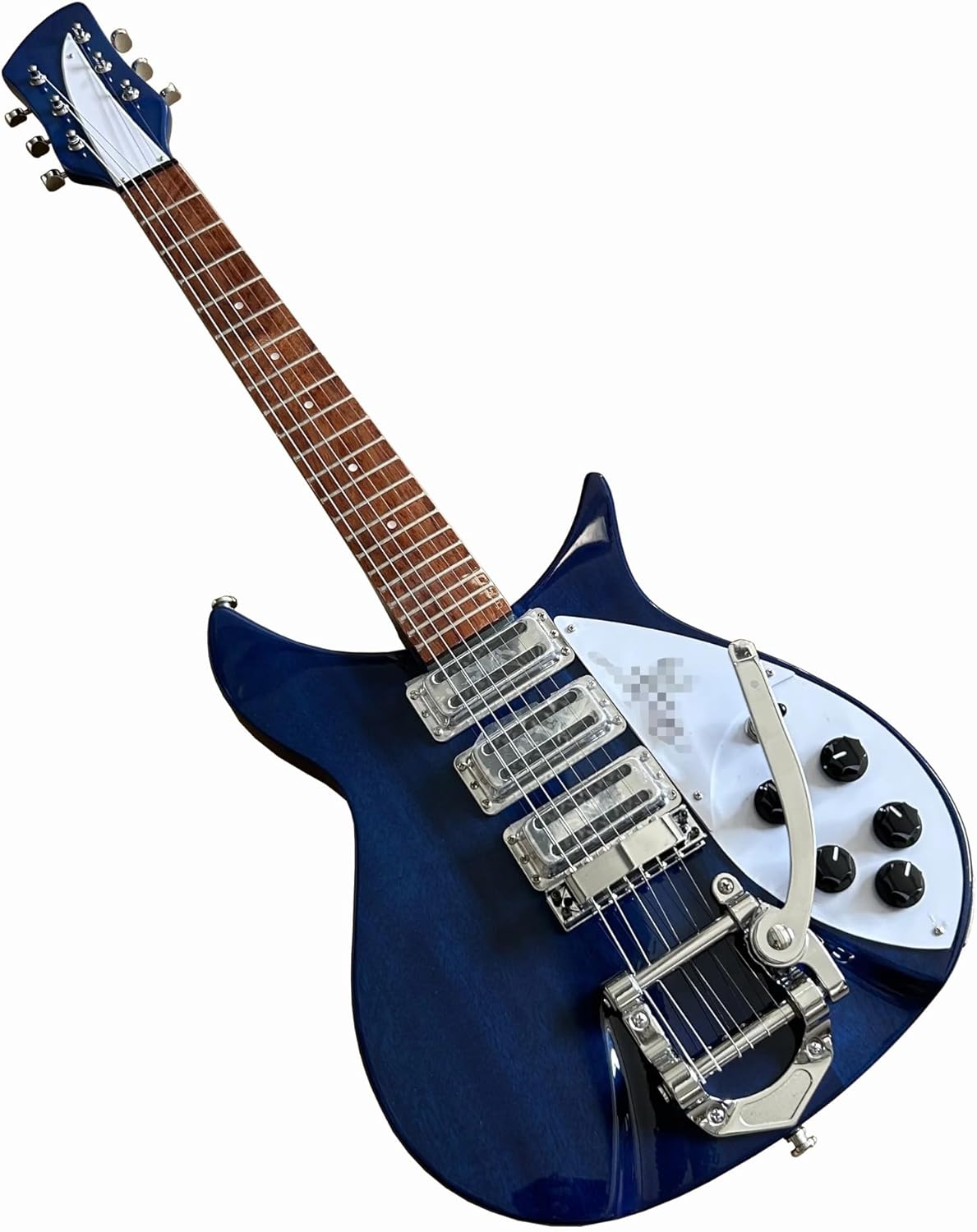 4-String Electric Bass Guitar - Sunset Burst Finish, White Pickguard - 22 Fret Alder Wood Construction