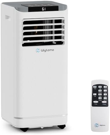 10,000 BTU Portable Air Conditioners for 450 Sq.Ft, 4-in-1 Room Air Conditioner with Cooling, Heating, Dehumidifier, Fan, Remote, Sleep Mode, Child Lock, 24H Timer, Self-Evaporating Portable AC Unit