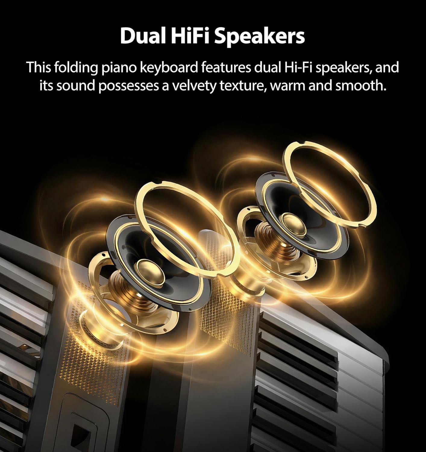 MARVTOWN Portable Folding Piano Keyboard, 88 Semi-Weighted Full Size Keys, Foldable Digital Piano, Electronic Keyboard Piano w/MIDI Bluetooth&two speakers,Rechargeable Electric Keyboard Beginner