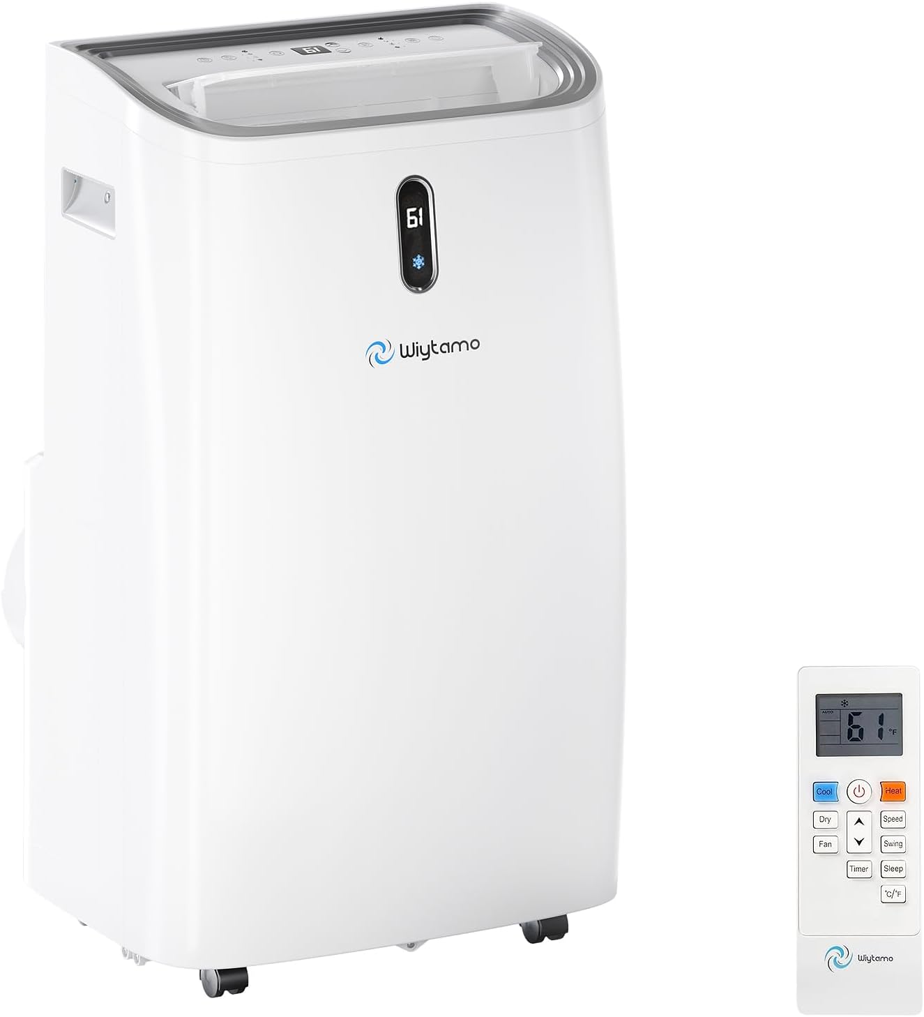 14,000 BTU Portable Air Conditioners Cool Up to 700 Sq.Ft, Cool, Heat, Dehumidifier & Fan 4 in 1 Air Conditioner for Room, Portable AC Unit with Remote/Sleep Mode/Auto Swing Fans/Self Evaporation