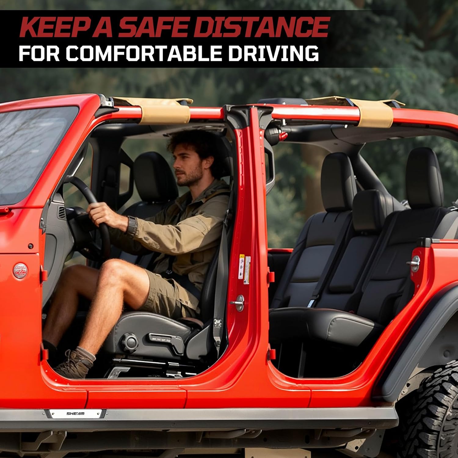 Jeep Wrangler JL MOLLE Panel Metal Roof Rack with Canvas Insulated Storage Bag, Multifunctional Storage Accessory, Fits 2018-2025 4-Door Models- Rear Row