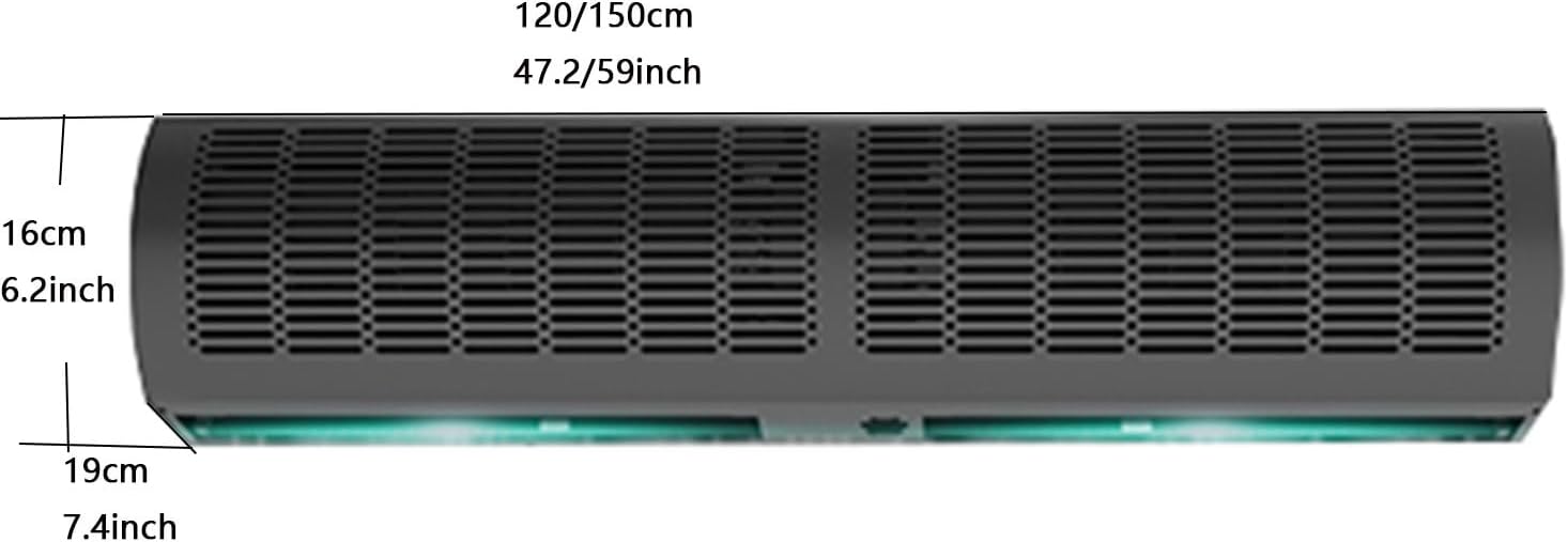 39 Inch,47inch,59inch Commercial Grade Silent Air Curtain Machine, Flexible Choice, Suitable for All Kinds of Shop Door(47.2 * 7.4inch)