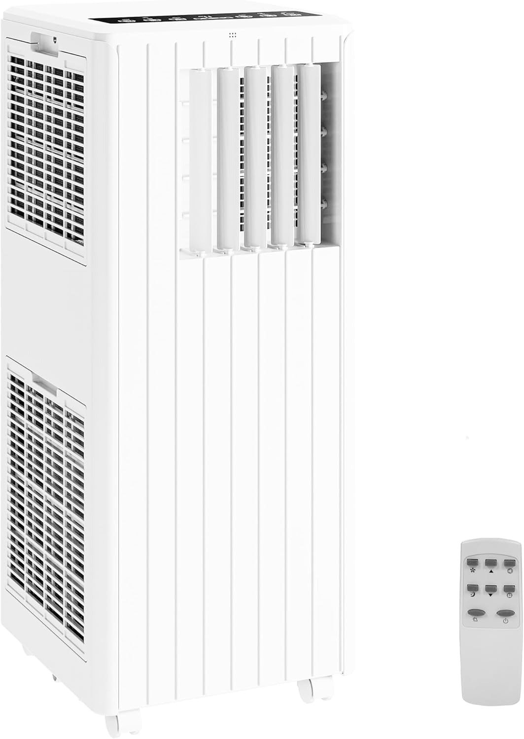 Portable Air Conditioner 8000 BTU, AC Unit Cool Up to 350 Sq.Ft.,3 In 1 Cooling, Dehumidifier, Fan, Remote Control/LED Display/24Hrs Timer/360° Wheels/Installation Kits for Home Office Bedroom