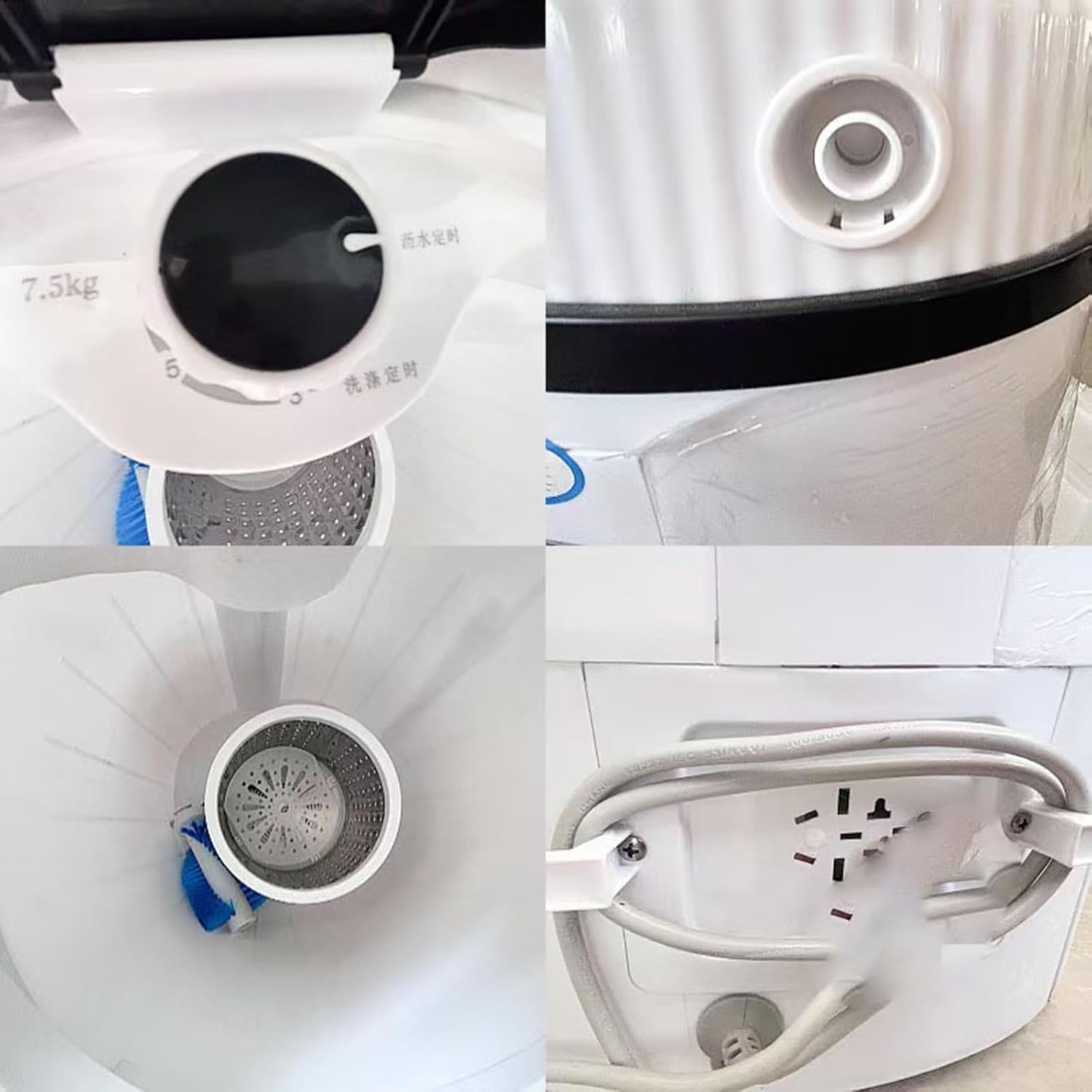 Large capacity large round drum shoe washing machine, large single drum portable single drum mini semi-automatic