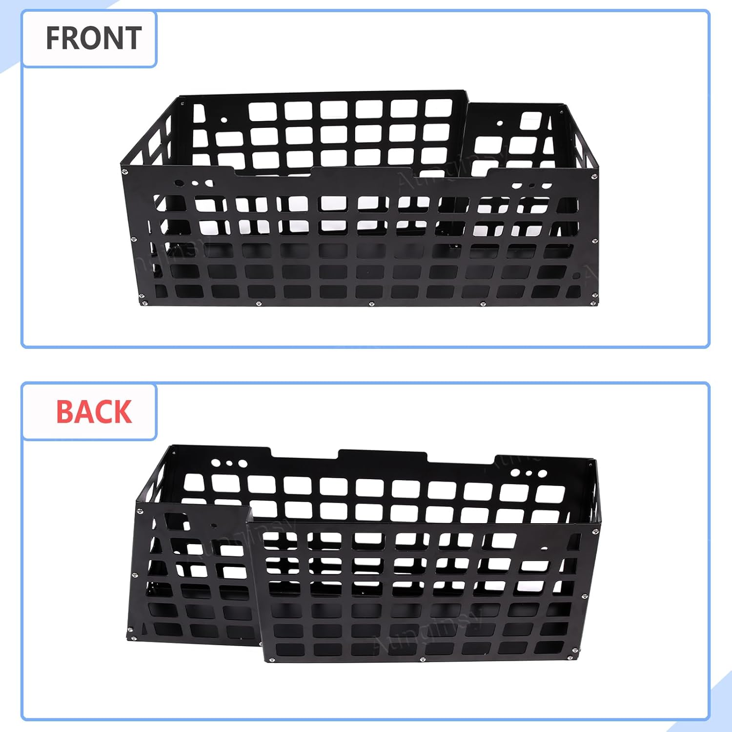 Aunginsy Trunk Organizer Compatible with Toyota FJ Cruiser 2007-2021 Accessories, Aluminum Car Rear Left Side Storage Holder Multifunctional Trunk Storage Box Basket Rear Cargo Racks Add Trunk Space