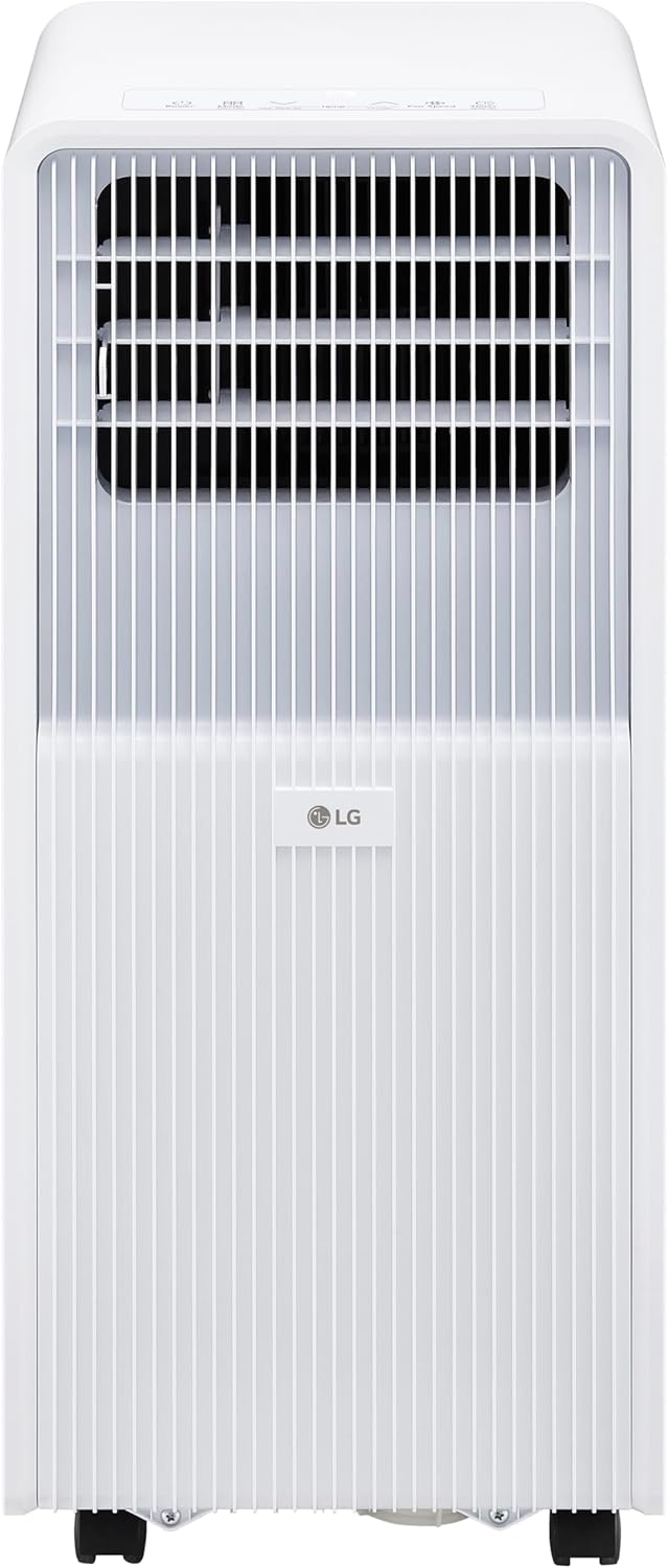 LG 8000 BTU (DOE) / (11000 ASHRAE) Portable Air Conditioner Cools 350 Sqft Easy Install, Remote Control, LCD Display, Washable Filter Eco-friendly AC Unit, White LP0825WFR