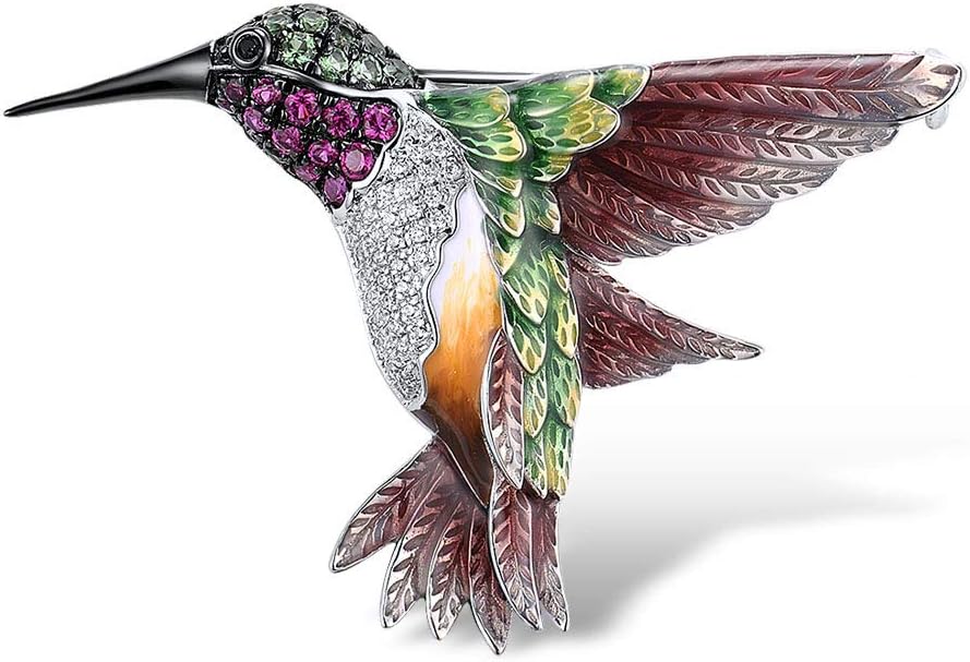 Santuzza 925 Sterling Silver Enamel Brooch Pin for Women