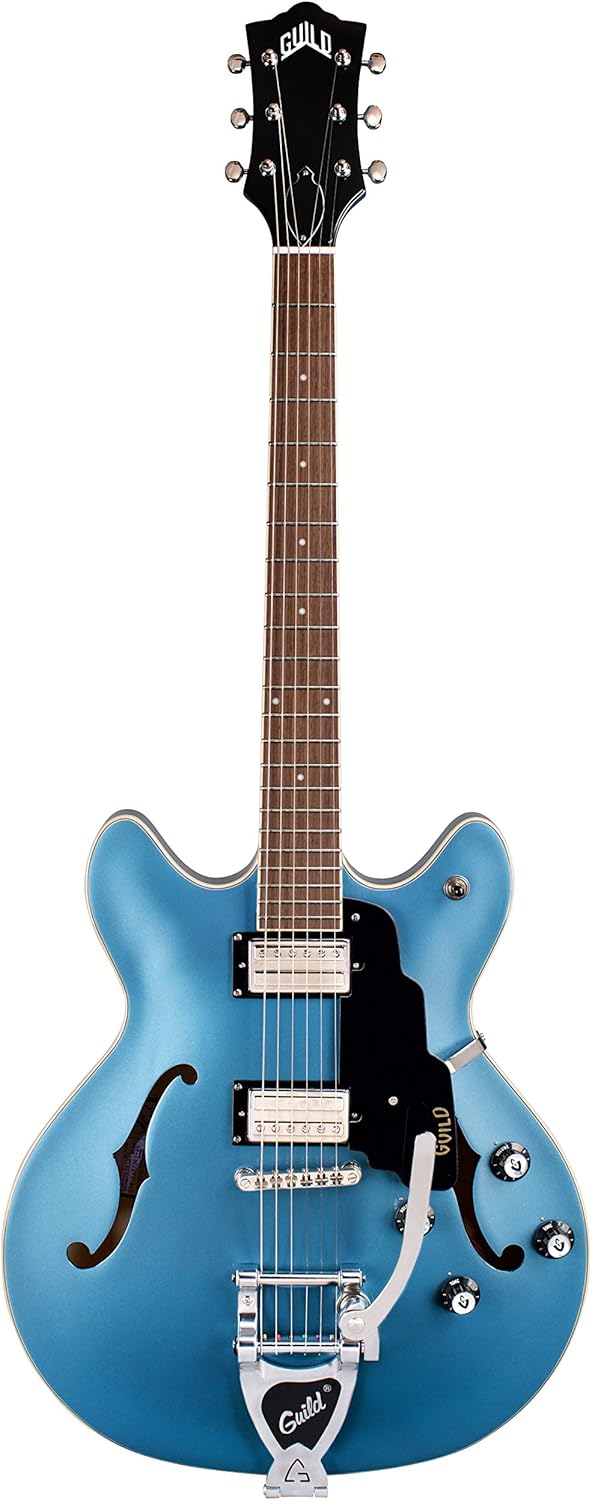 Guild Guitars Starfire I DC Semi-Hollow Body Electric Guitar, Pelham Blue, Double-Cut w/tremolo, Newark St. Collection