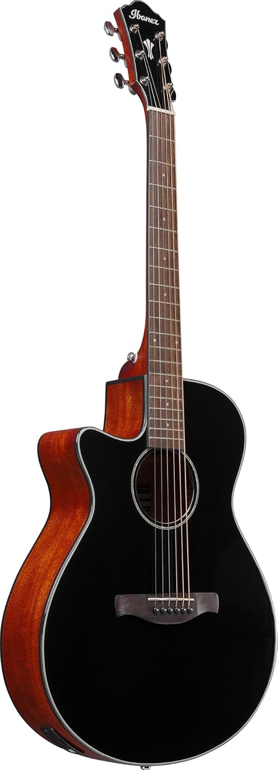 Ibanez AEG50L Left-Handed Acoustic-Electric Guitar - Black High Gloss Bundle with Gig Bag, Tuner, Strap, D'Addario Strings, Picks, Austin Bazaar Instructional DVD, and Polishing Cloth