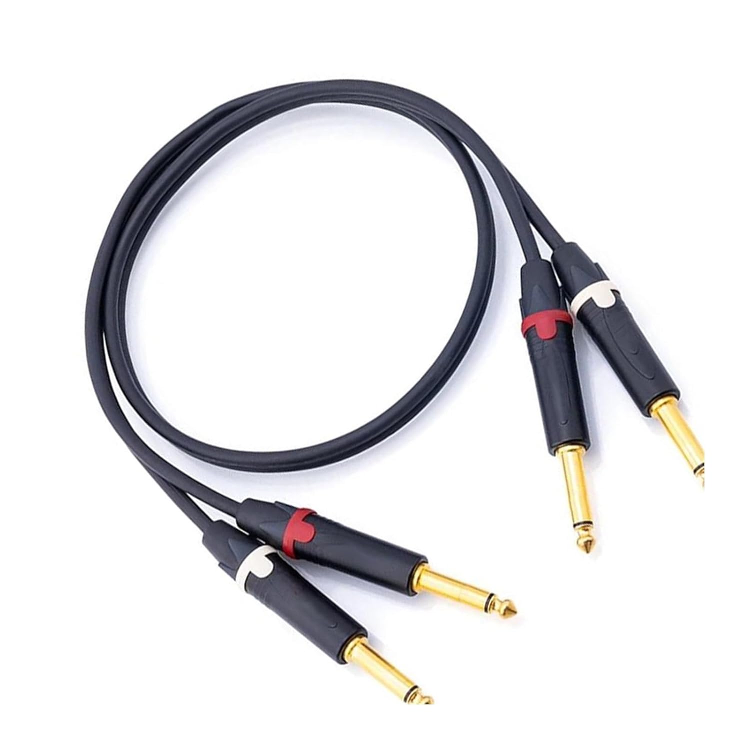 Pro Audio Cable TS Cable 6.5mm Jack Male to Male Cable for Guitar Electric Piano Mixer Stereo Amplifier Speaker(L-L,300Cm)