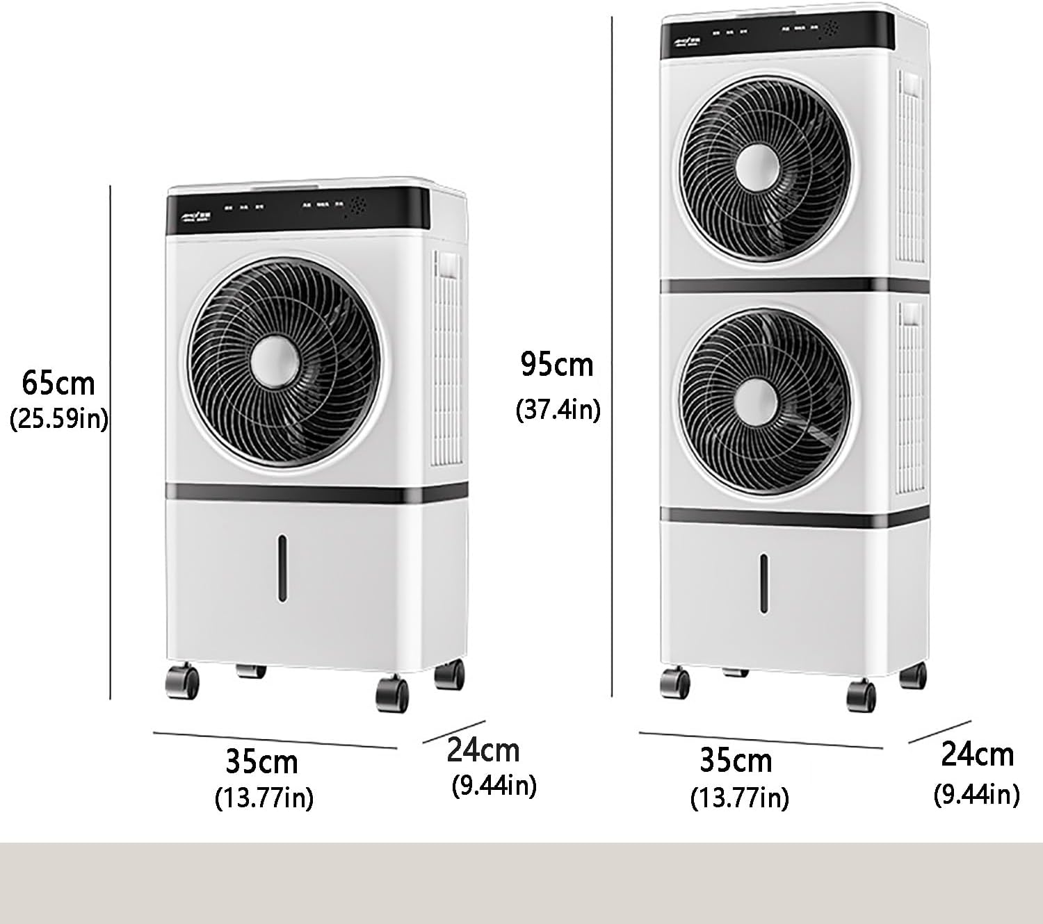 Evaporative Air Cooler/Portable Air Conditioners, Swamp Cooler for Bedroom Home Office; Oscillation Cooling Fan with 3 Speeds, 12H Timer, Remote Control(65cm(25.59in))