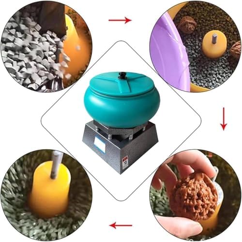 Electric Vibrating Polisher Kit, Professional 12L Rock Tumbler with Strong Load Capacity for Grinding & Polishing Jewelry Accessories, Versatile Drum Polishing Machine