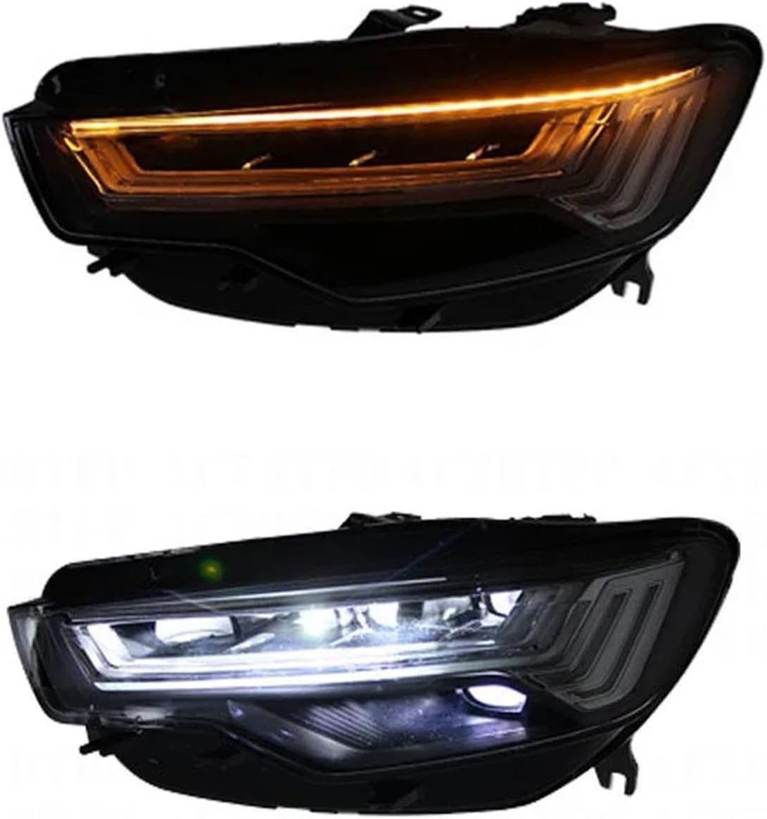 Car Accessories Compatible For Audi A6 LED Headlight 2012-2018 Headlights A6 DRL Turn Signal Beam Angel Eye Projector Lens(For Xenon 12-15)