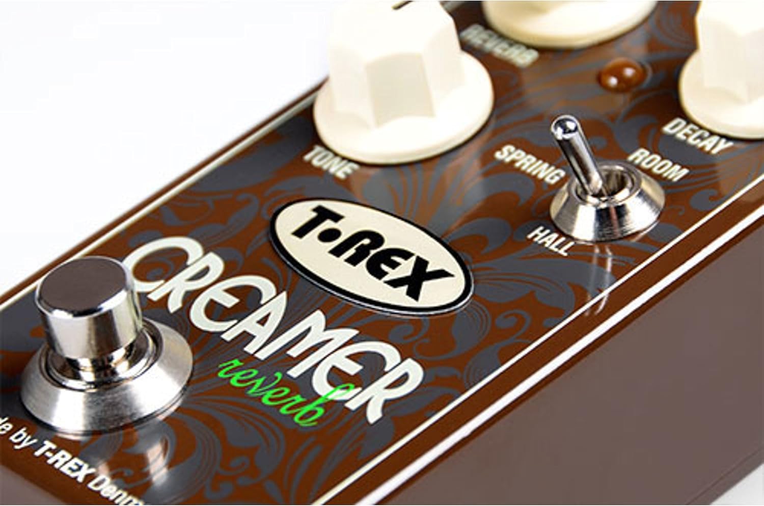 T-Rex Engineering CREAMER Reverb Guitar Effects Pedal Provides Room, Spring, and Hall Reverb with Tone Control (10092)