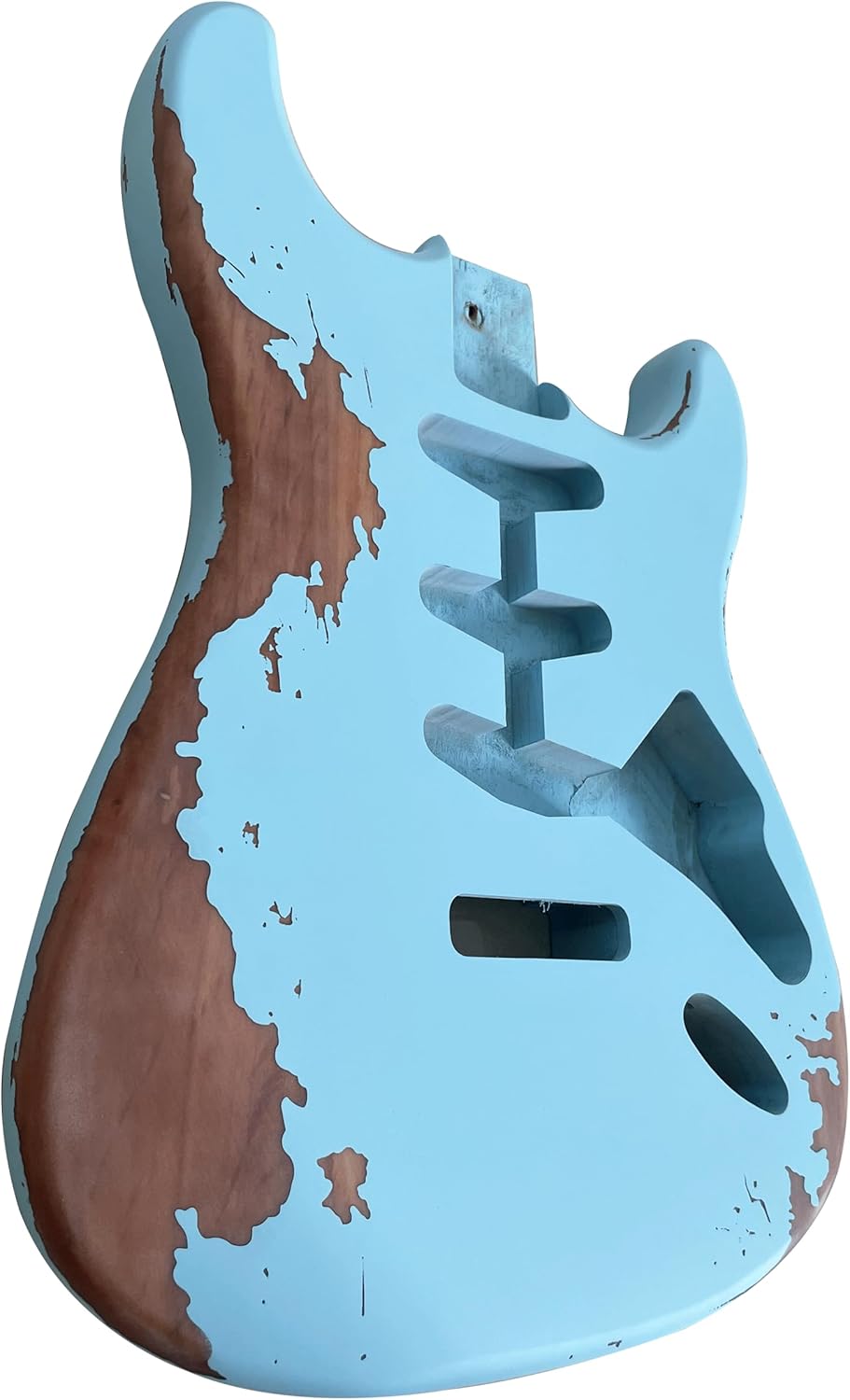 Relic Electric Guitar Body Stratocaster Style Nitro Top Alder Wood DIY Guitar Body S-S-S pickups Heavy Relic Guitar Body Blue