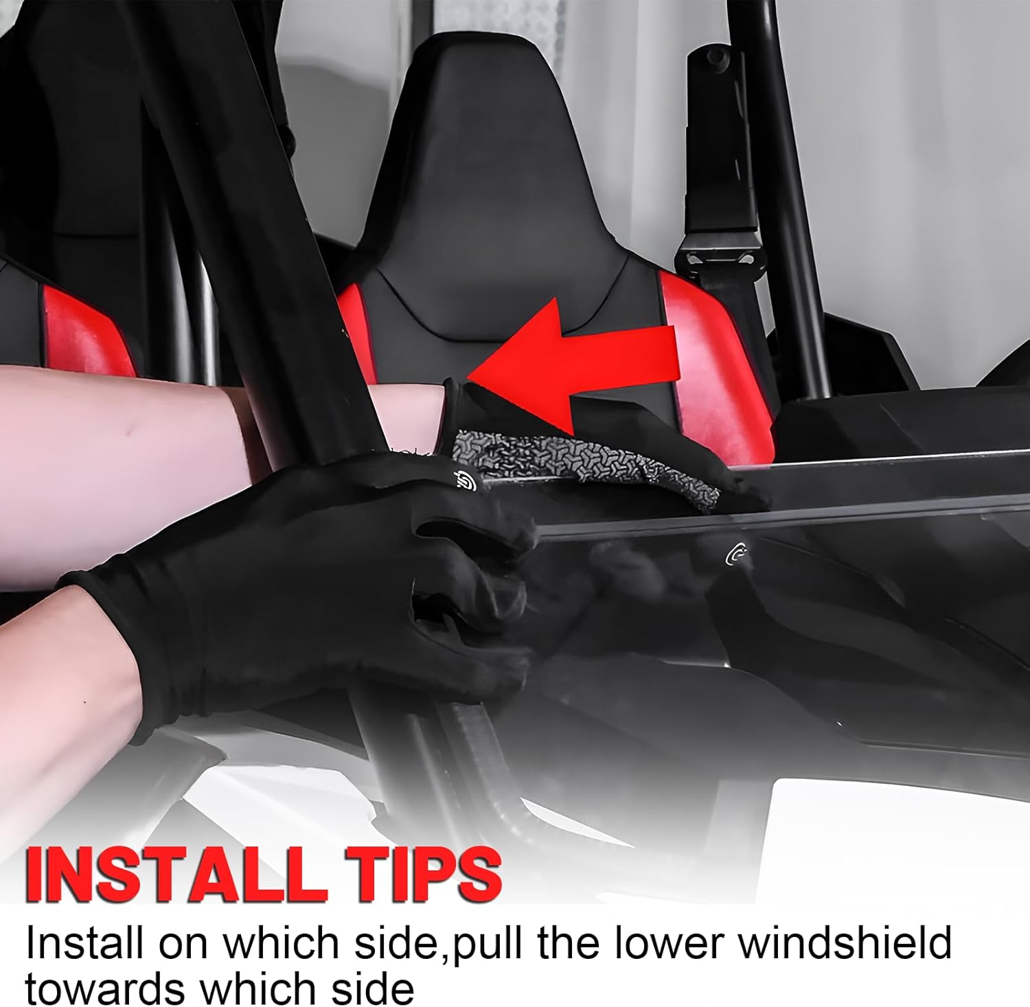 StarknightMT 2024 2025 RZR XP 1000 Flip Windshield, RZR Front Windshield Compatible with POLARIS RZR XP 1000/4 1000 2024 2025+ RZR XP 1000 Accessories Front Window