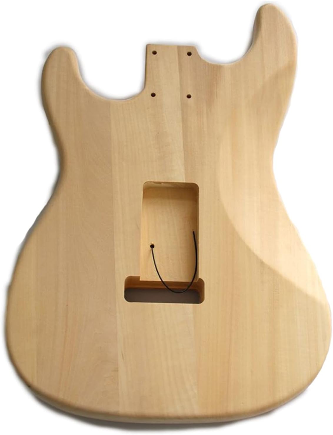 Unfinished Guitar Kit DIY Electric Guitar Making Kit, Maple Maple, Tiger Grain Basswood Body, Hard Maple Neck Handmade ​Guitar Body