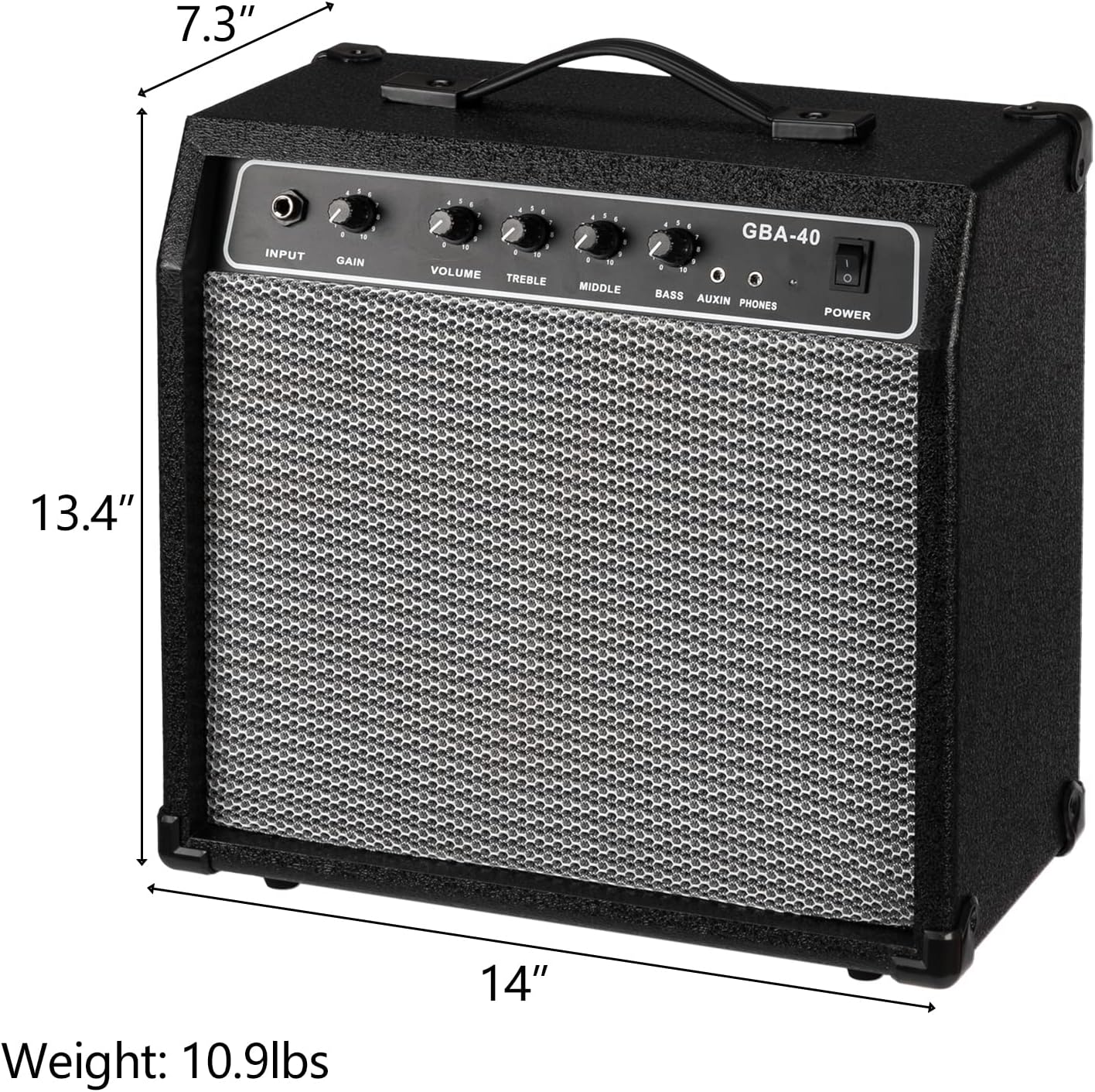 Ktaxon 40Watt Bass Amplifier, Portable Electric Bass Amp with Retractable Handle, Practice & Performance Bass Guitar AMP W/ 8
