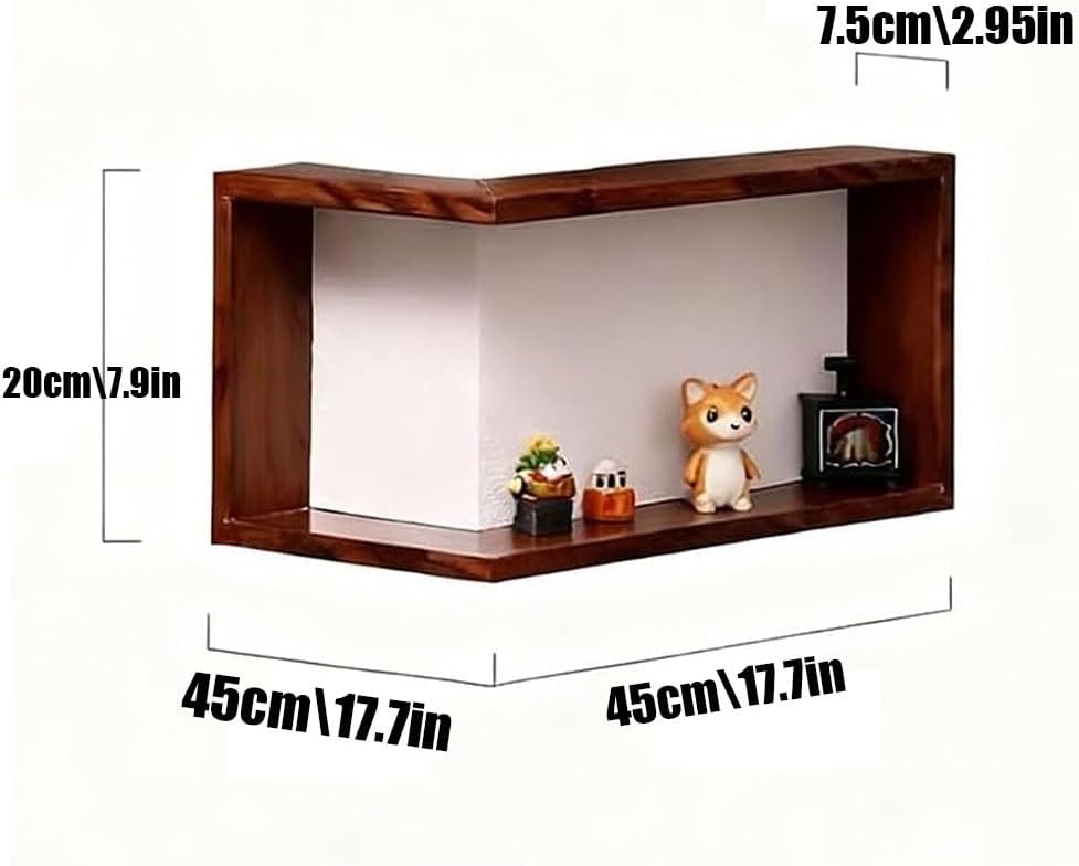 Illuminated Corner Shelf with Remote, Smart Shelves That Light up Your Space, Wooden Corner Wall Shelves with Light for Figurines and Collectibles, Modern Wall-Mounted Display Rack Stand (3pc)(3pc)