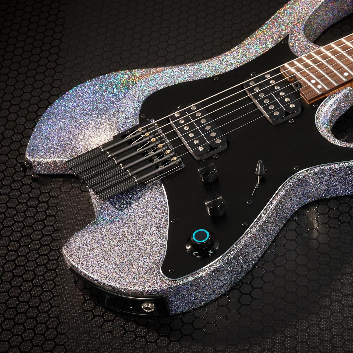 GTRS W902 Headless Travel Guitar Smart Electric Guitar and G-LB Rechageable Repalceable Battery