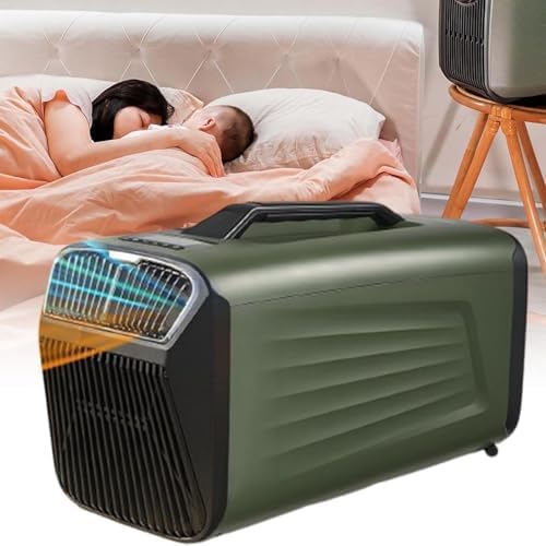 Portable Air Conditioner 5400 BTU, Cooling & Heating with Remote, 4 Modes (Dehumidifier, Cooler, Fan, Sleep), 3 Speeds, Low Noise for Home, Office, School & Business - Black