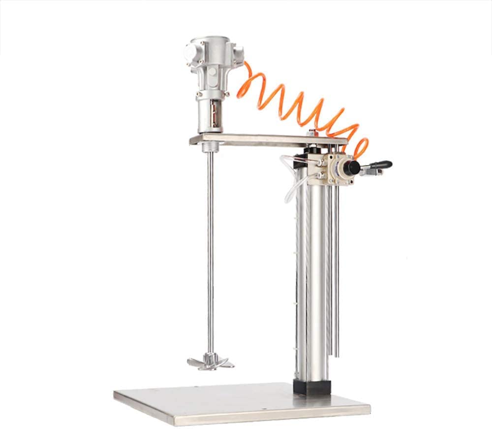 5 Gal Industrial Desktop Automatic Lifting Pneumatic Mixer Air Mixing Machine Capacity 60L 2600RPM for Spice Paint Hydrosol Food